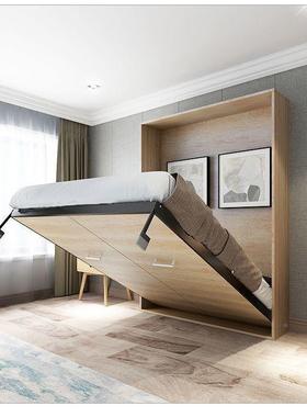 新隐形款折叠床多功翻能小户壁床侧一体隐藏衣柜墨菲床五EIX金型