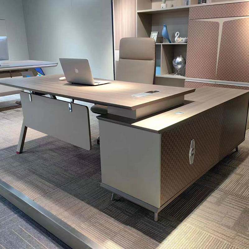 轻奢老板桌办公桌简约现代董事长总裁桌大班台经理办公室桌椅组合