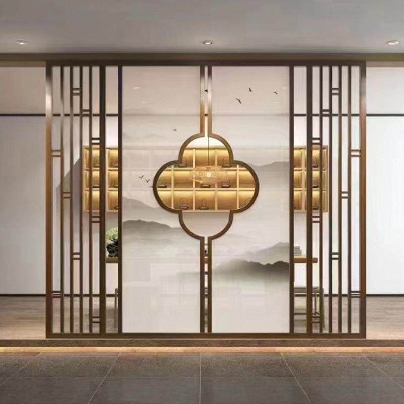 家用屏风入户门客厅简约艺现代53988玄关正对门卫生间玻璃术隔断