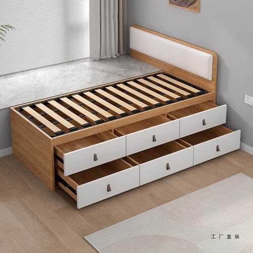 定制飘窗改造接985床箱拼床榻榻米储物床小窗户型省空间台延衔伸