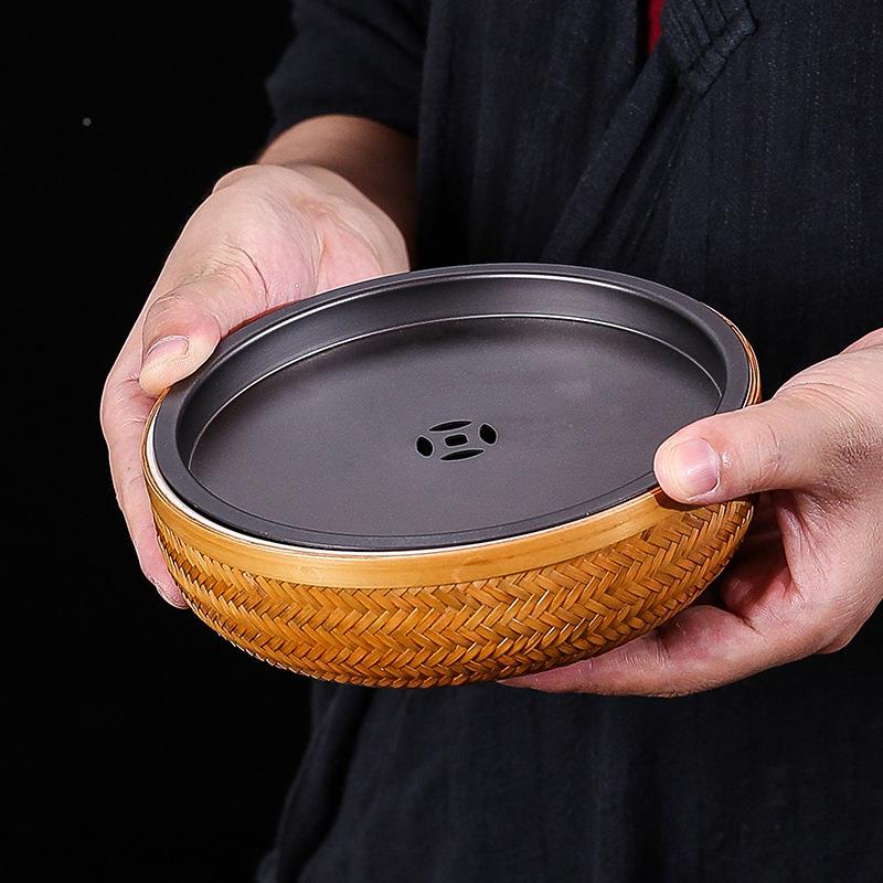 云圆陶瓷壶承中式家用干泡台小号养柱壶茶承蓄盘RBQ精致妃高档茶