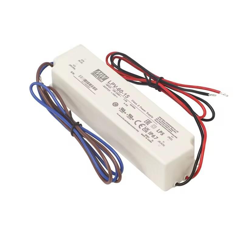 LPV-605V12V灯带15V24V36V48V开关电源60W防水LED驱动IP6