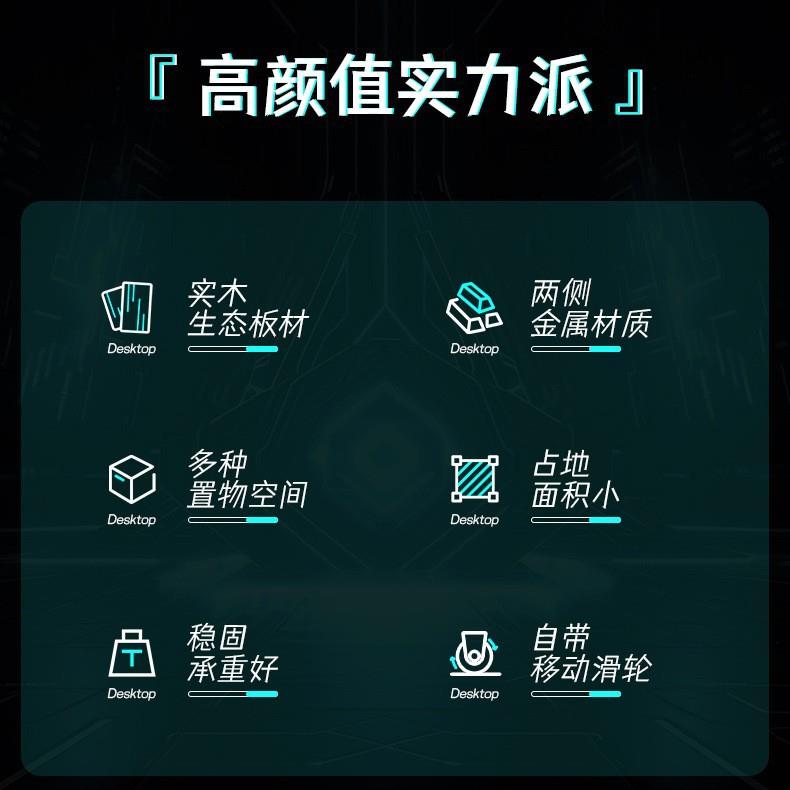 电脑桌小型家用台式电竞桌子单人小书桌小户型卧室床边移动小桌子