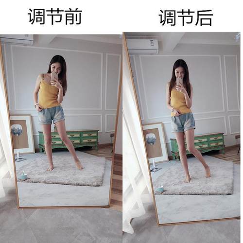 厂TCB家销服装店镜子显瘦铝合金全身镜镜落地镜售子简约大子穿衣