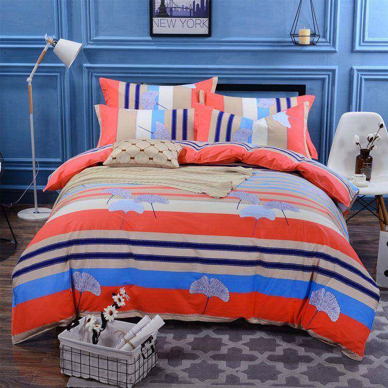 全2棉四件套百分百纯棉m斜纹双人被套1.1.5mESnQXDx81.8m米2床上