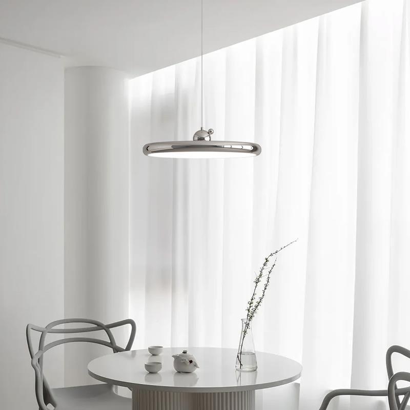 可升0降869餐厅全光谱22新款创意奶油风飞碟5饭桌餐桌灯护眼餐厅