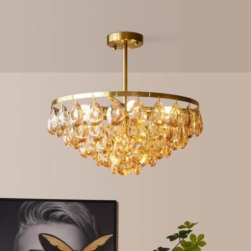 室复古法193式客厅吊灯创意餐厅书房帽间卧极简后现代浪漫晶水吊