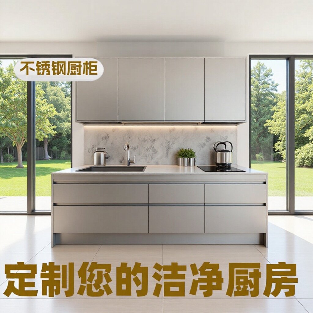 现代简约不锈钢厨柜衣柜