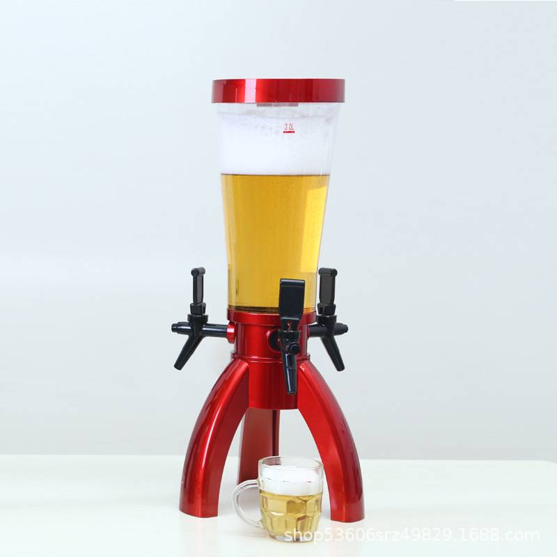 三头酒炮饮料桶可乐桶啤酒桶扎啤炮KTV用商用可做logo三龙头酒炮