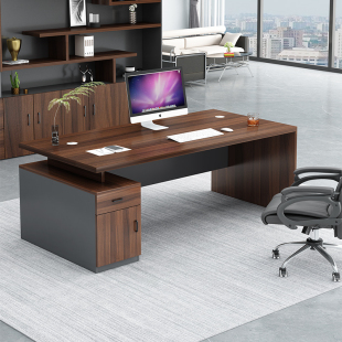 速发老板桌经公桌电脑桌椅组合简约职员桌办子员工单人桌理书桌