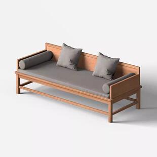 北胡美黑桃客木新中式人实木布艺沙发组合现SF006代厅三位轻奢罗