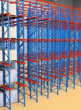 物沈阳货架厂货仓储货架贯库房置架蓝色YCN工业重型货架通架仓库