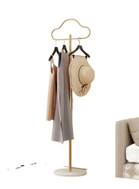 直发现代奶油OUS风用挂衣架简易不占地落地衣工帽架房间收厂纳家