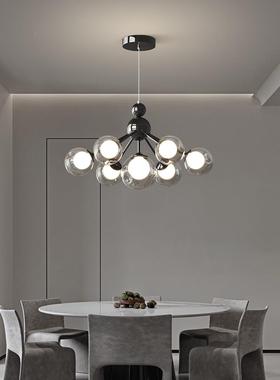 轻奢烟风意式极简餐厅一字灯202NLI5新款感灰色吊吧饭台厅灯具饰