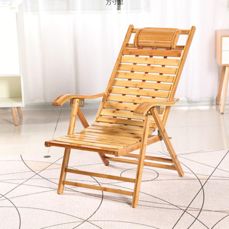 竹躺椅叠午休竹席家用折椅便携老阳人阳叠光睡椅台休闲折靠YES背