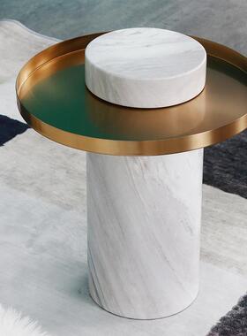 后现代轻AL-64915用样奢创意圆茶几异形大理石网红户板房小型家客