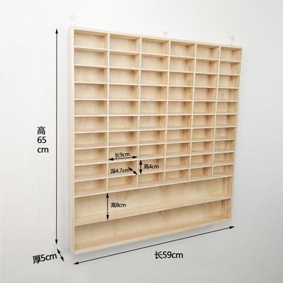 ACN实木多格小汽车收1纳墙展上玩具置物架格多层车模:64多美卡示