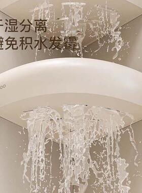 奶油风浴室置角物架免打卫生间三厕所洗孔KGW漱台篮墙上收纳转角