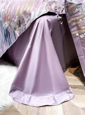 新100支长棉绒四件套全棉贡缎刺绣四件套纯高款01120档轻奢棉床上