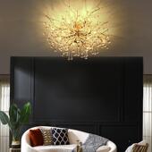 X119意式 轻奢仿生圆别墅水高档奢华客厅大灯室灯形卧枝形全铜晶吸