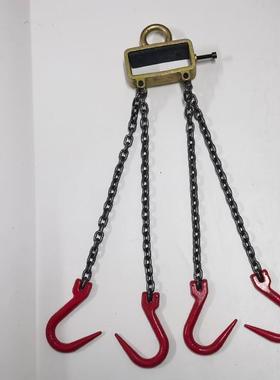 叉QCU链车卸货吊链双钩铁具四抓链条重钢链起吊索链条吊环尖嘴勾