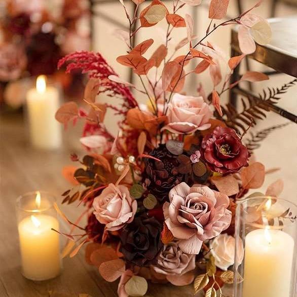 插花婚礼过道欢迎装饰婚庆布置仿真花束圣诞节手捧花结婚婚礼布置