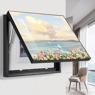 电表箱饰现代简约电闸电箱配箱遮挡挂画海景免装打画JK10061孔电