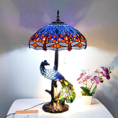 厂H63家欧式田园复古台灯酒店装饰客厅卧欧大室气台式灯灯具大灯