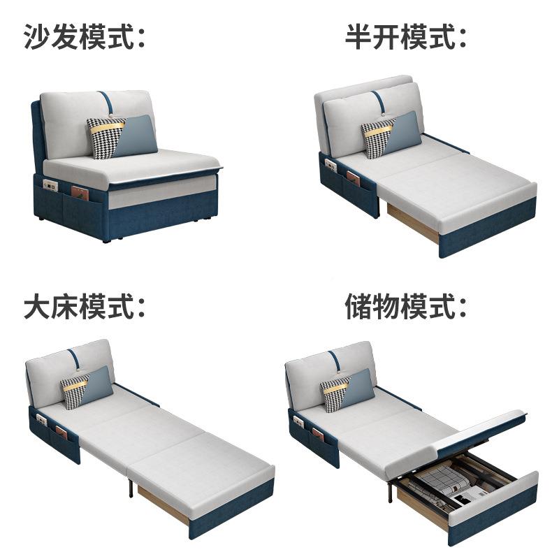 无扶手沙床可叠两用无品牌/办公室发阳台单人折双人伸小户型推缩拉沙发床