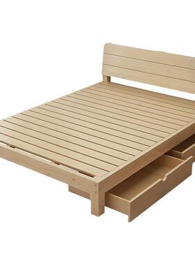 实木床1.5床架双人床人经济型易单床1.ZJD2m现代简约1简.米8出租