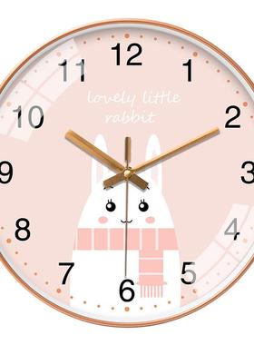 #超静音创意挂钟卡通钟可表挂表家爱简约L-101879用客厅童房儿卧