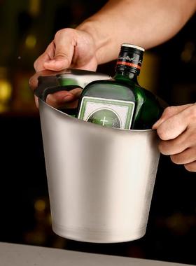 不锈钢冰桶厚KTV酒吧用欧式香槟桶冰61909块啤酒加冰桶高颜值家桶