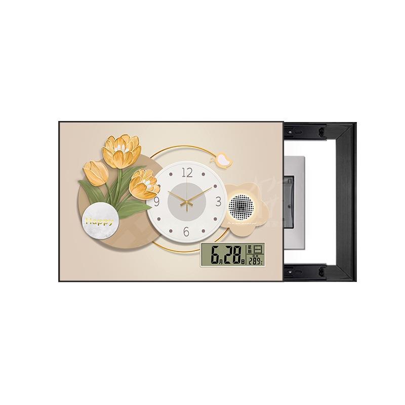 植物花卉电表箱装饰画免打孔配电箱遮挡多媒体电源盒万年历钟表画