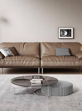 公室沙发简约现代茶几组合装商接务待会客三人座洽80740谈套办等