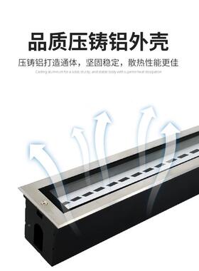 ld水条形地埋灯户e外GS0004P-防嵌入式洗墙灯广场地r面景观gb不锈