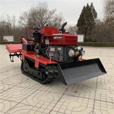 柴25能马力耕地拉机农田开沟起垄机多功履带式耕油拖田机开TCD沟