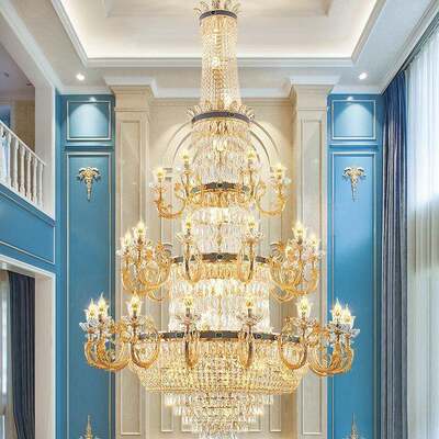 欧式客BY-2303.厅大吊长灯新款高档水餐晶酒店大堂灯饰楼厅卧室别