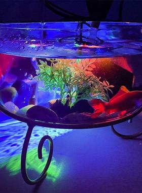 创意荷11472花自动循环饰流摆件水型小鱼缸家用客厅桌面玄关装造