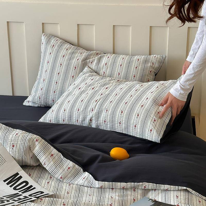 笠MBM小清新田园碎花棉四件套提花纯长全绒棉棉被套床单床式床上