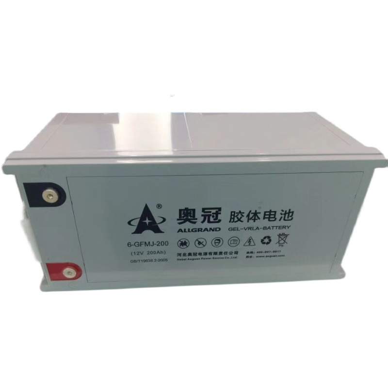 奥冠蓄电池6-GFMJ-200  12v200AH胶体免维护蓄电池USP太阳能光伏
