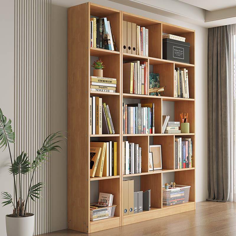 全实木书柜落地置物柜多层收纳柜办公室储物书柜客厅靠墙书架书柜