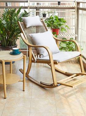 藤椅可坐可躺摇椅阳台院子别墅网红家用成人休闲午休藤编椅子组合