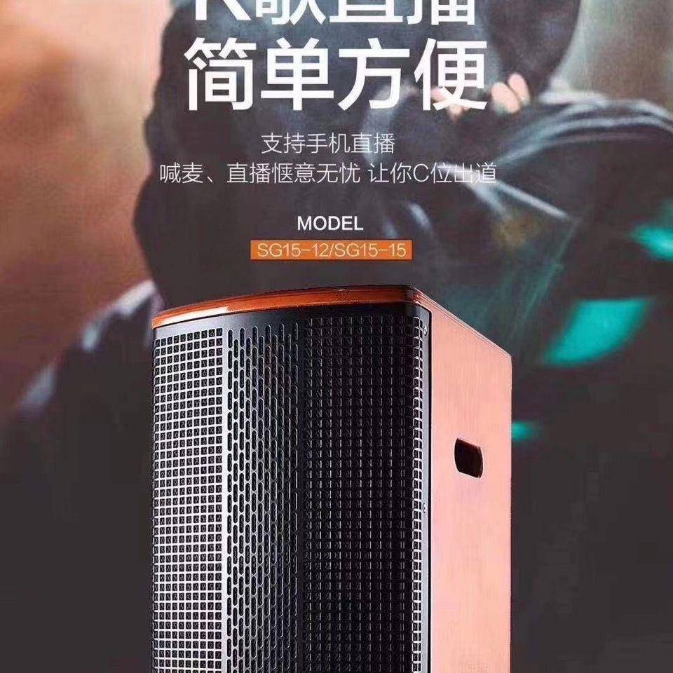 松川专业户外音响SG15-12大功率豪华烤漆广场舞户外K歌音箱