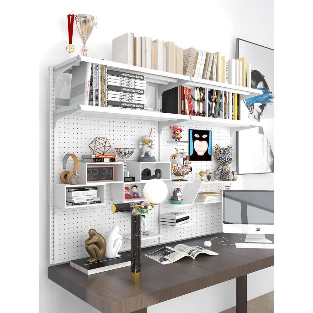 A10L洞洞板书架桌上立式书柜台展示学习自由电竞书桌置物架电脑桌