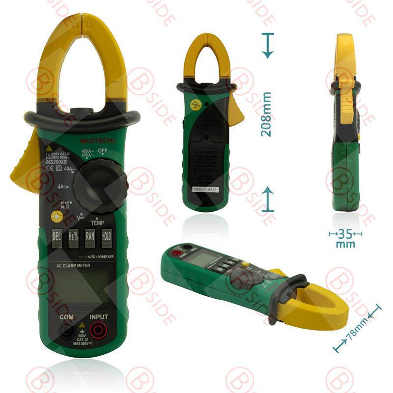 直销MS2008B自动量程/温度电容/数字钳形电流表万用表现货