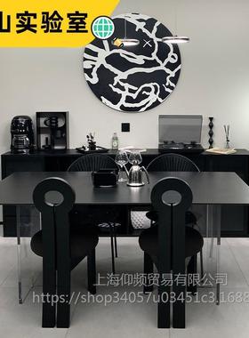 希山亚克力悬浮餐桌现代简约透明轻奢小户型岛台家用岩板餐桌椅