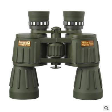 Bresee10x50高清大目镜军绿色旅游户外双筒望远镜