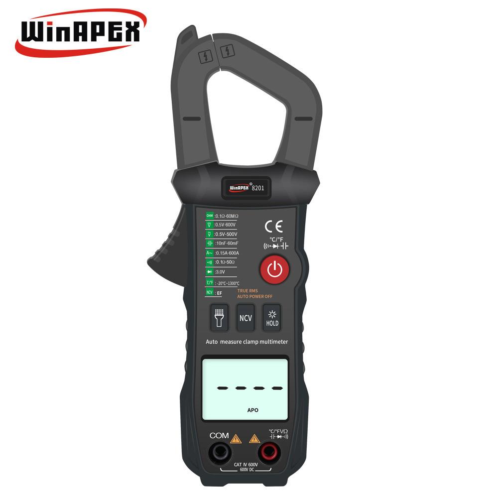 WinAPEX8201(傻瓜钳表)电容温度二极管交流电流显示:6000