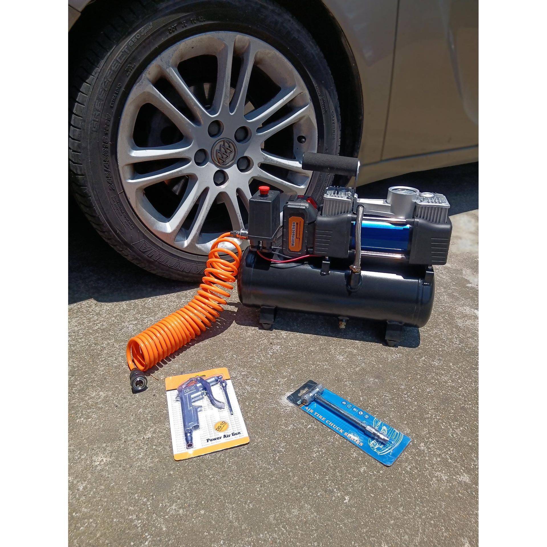 车载充气泵汽车打气泵越野改装减震悬挂高压气泵带储气罐21V车用