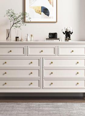 实木斗柜美式床尾抽屉柜卧室收纳柜现代客厅置物储物柜斗柜收纳柜